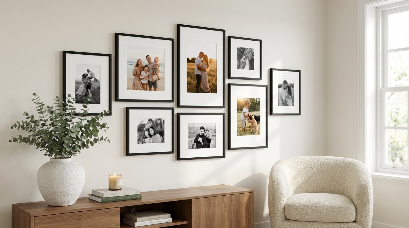 Easy gallery wall installation with templates