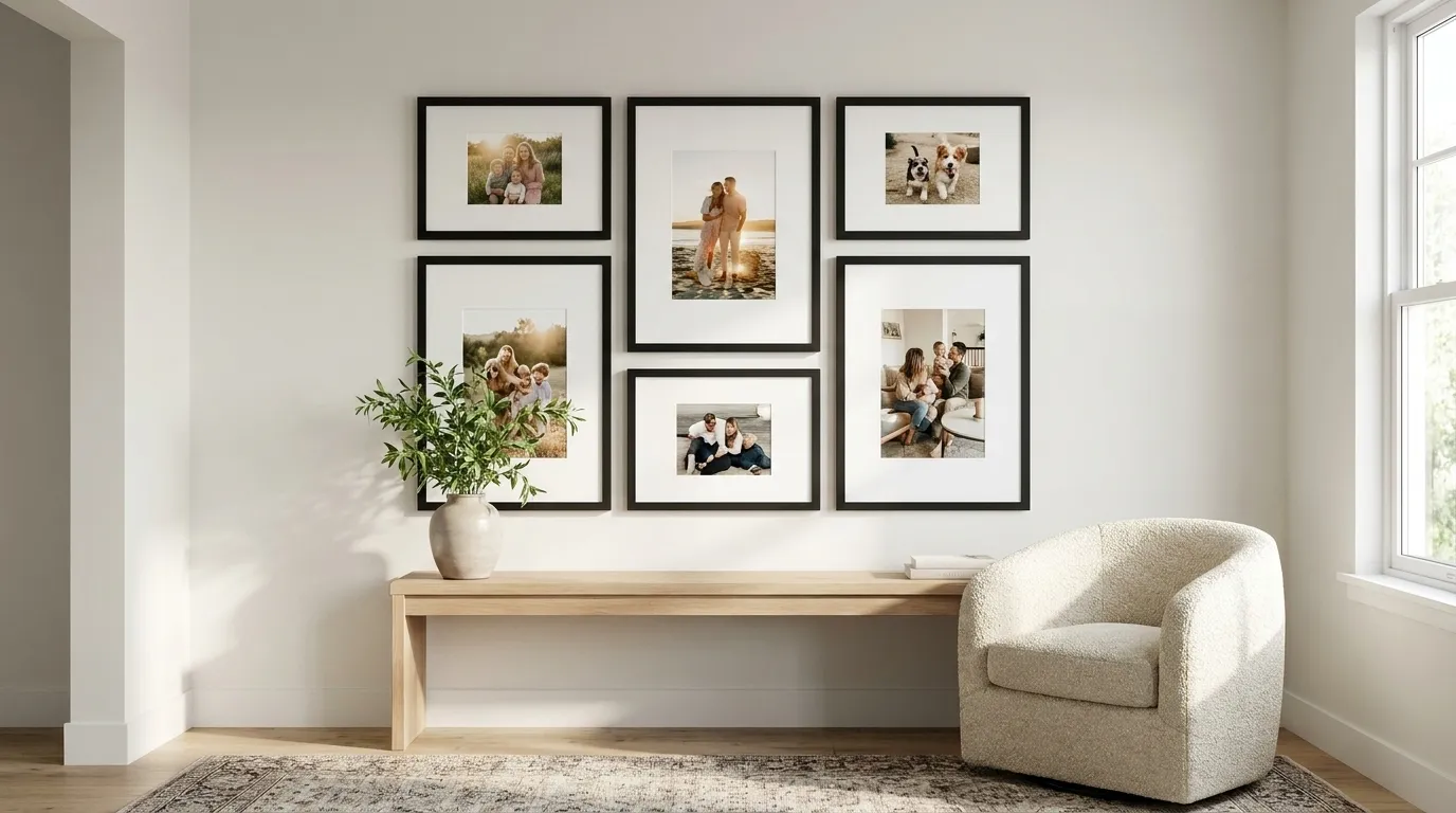 Best modern gallery wall frames for your living room